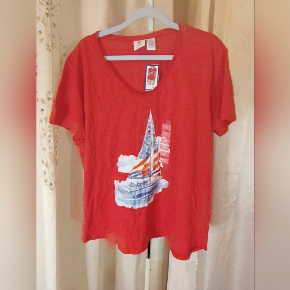 🆕 NWT | Caribbean Joe Cotton Casual Top For Women | XXL